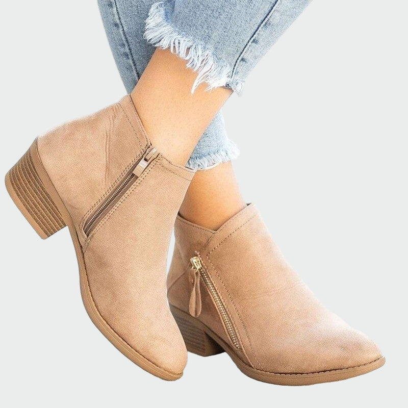 Luxury Leather Orthopedic Heeled Boots for Winter