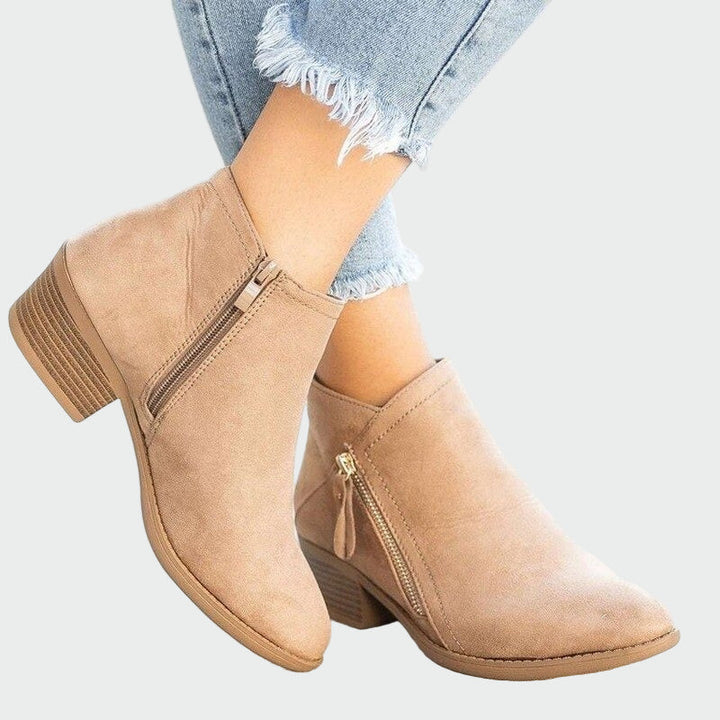 Luxury Leather Orthopedic Heeled Boots for Winter