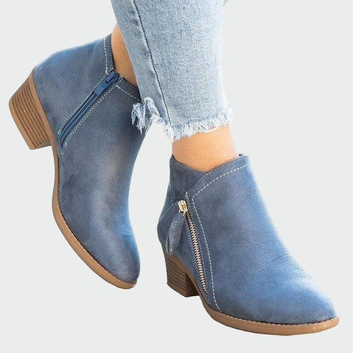 Luxury Leather Orthopedic Heeled Boots for Winter
