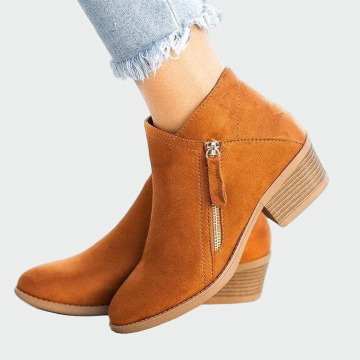 Luxury Leather Orthopedic Heeled Boots for Winter