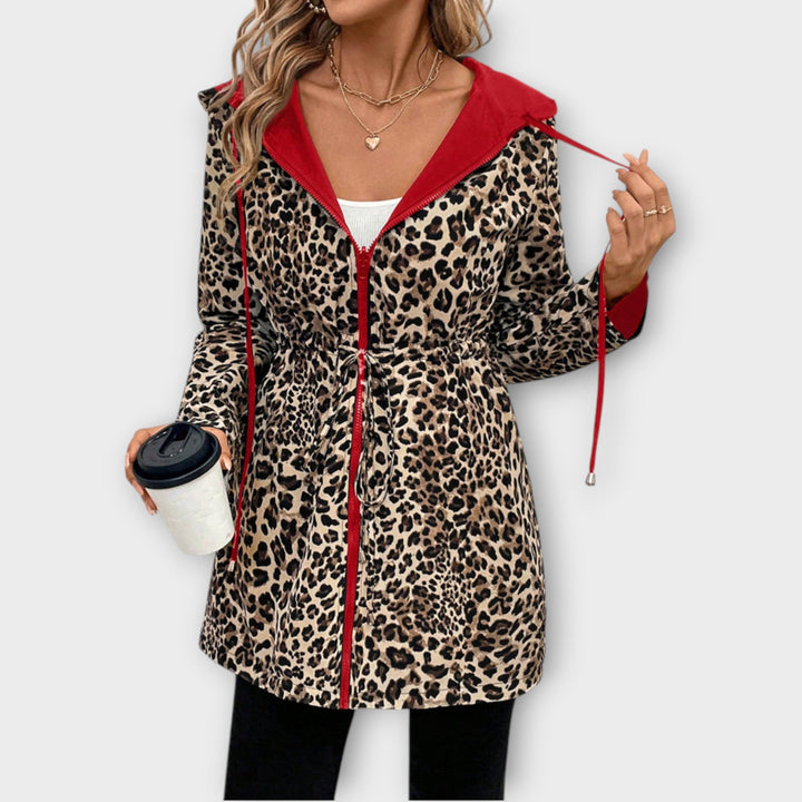 Leopard Print Reversible Hooded Jacket