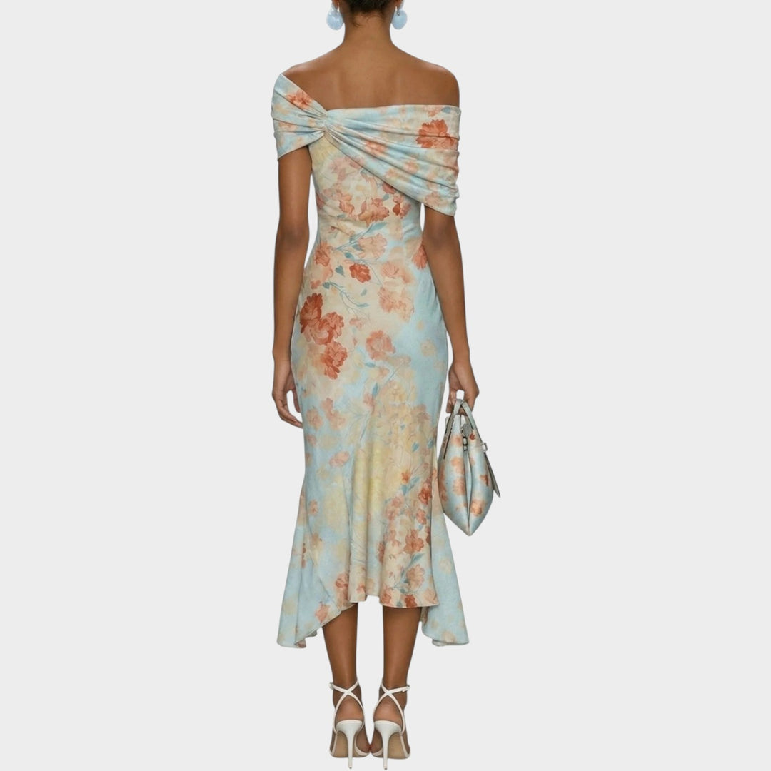 Elegant Off-Shoulder Midi Dress