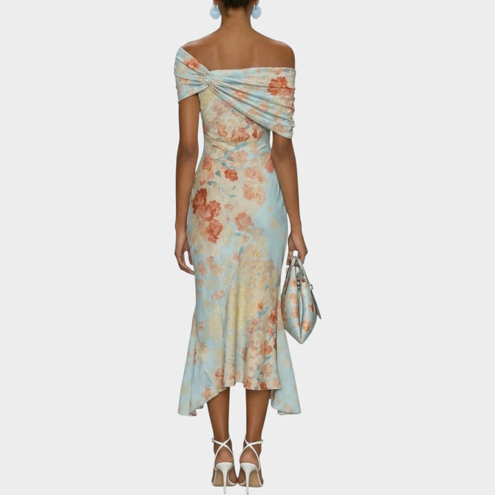 Elegant Off-Shoulder Midi Dress