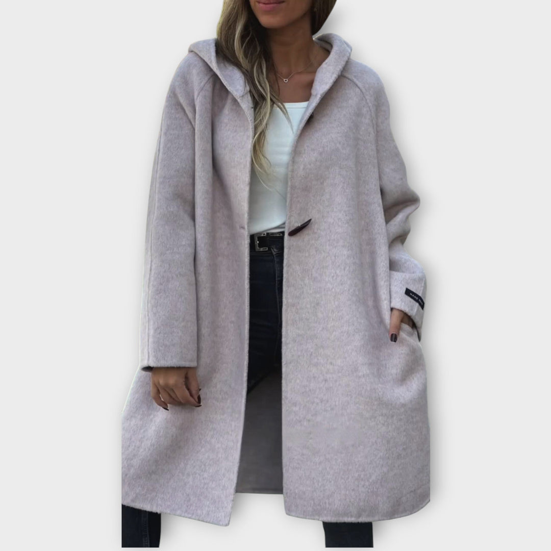 Cozy Midi Coat with Hood