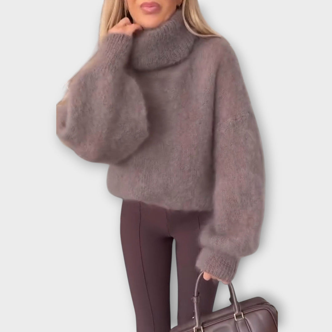 Chunky Knit Oversized Turtleneck Sweater for Ultimate Comfort