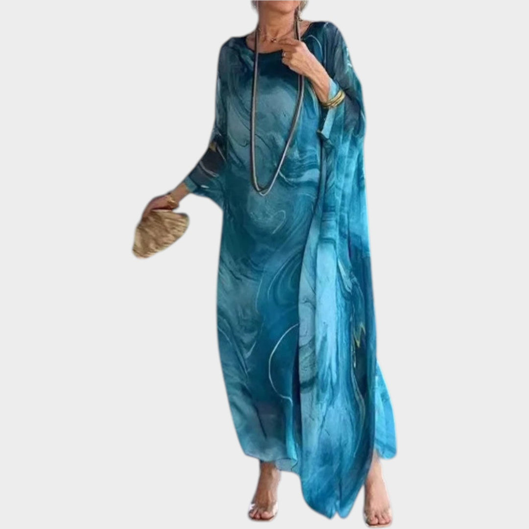 Artistic Flow Maxi Kaftan Dress