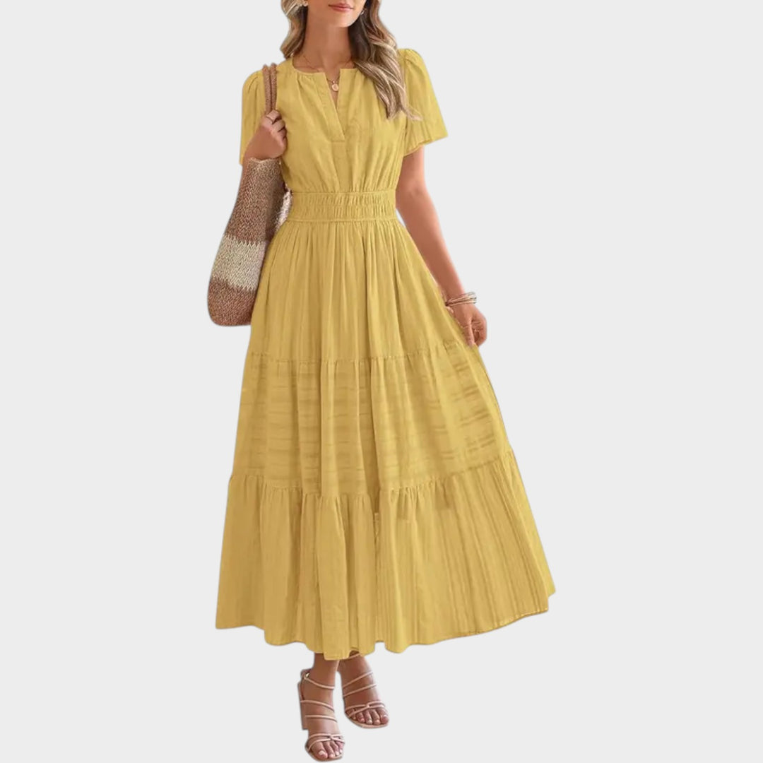 Smocked Waist Tiered Maxi Dress