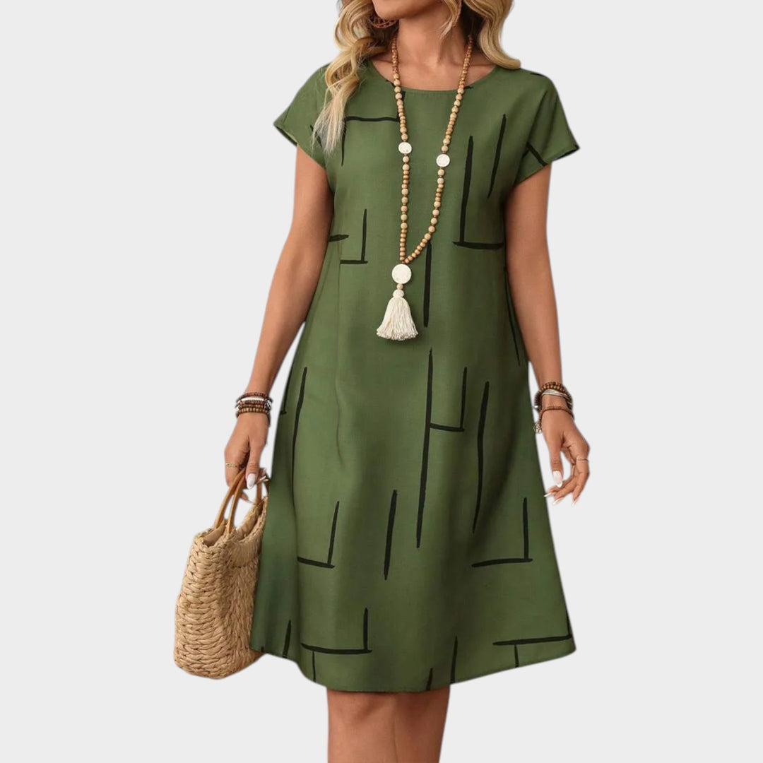 Modern Printed Relaxed Dress