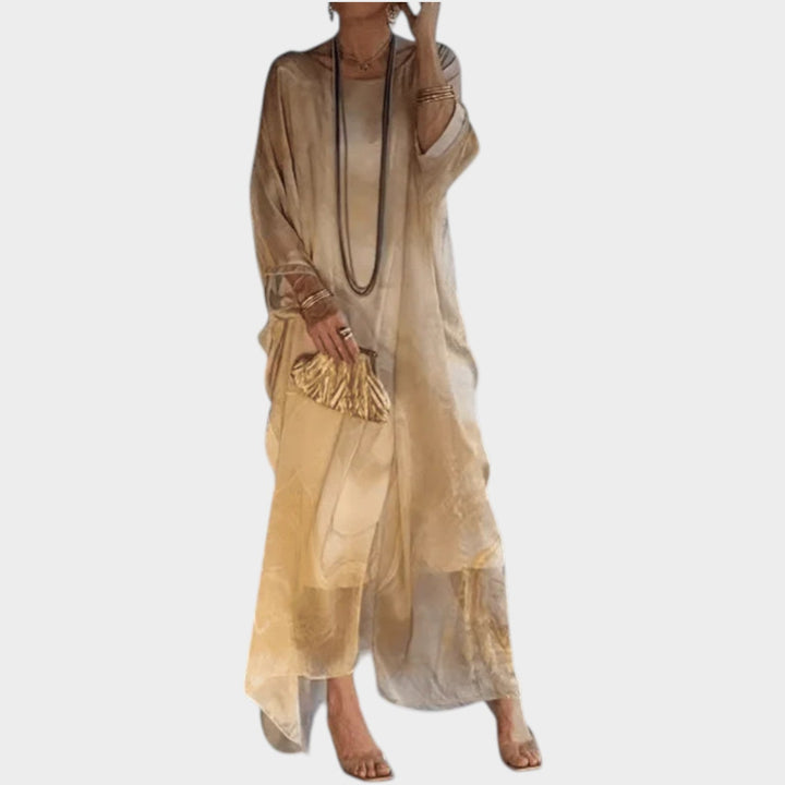 Artistic Flow Maxi Kaftan Dress