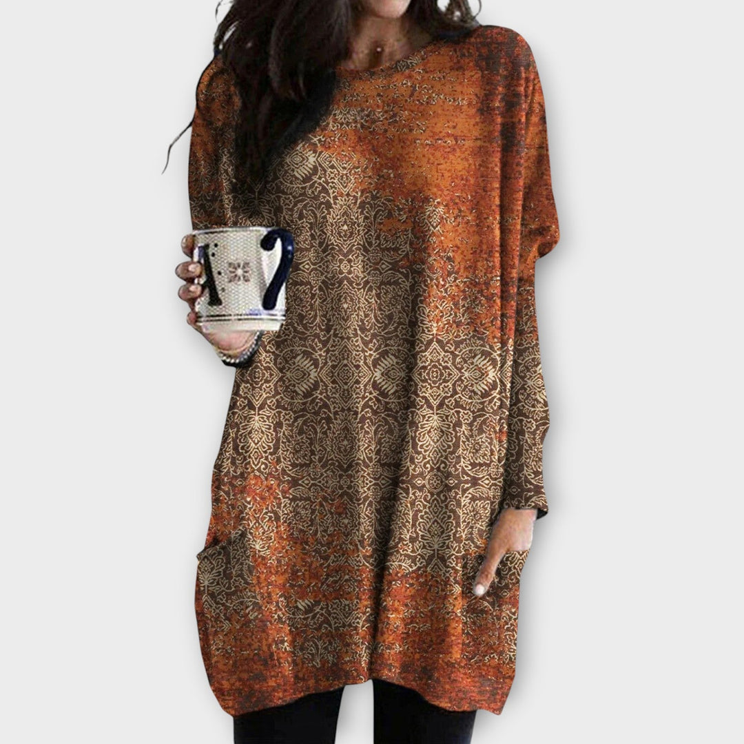 Bohemian Loose-Fit Tunic Blouse