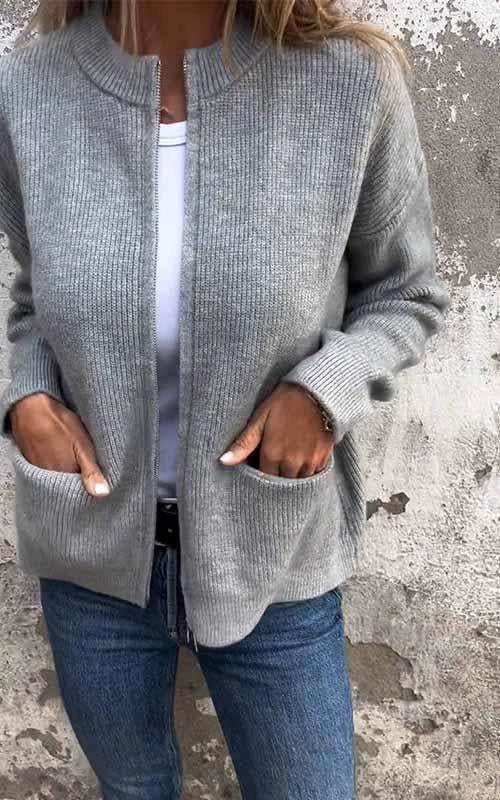 Cammy | Zippered Cardigan