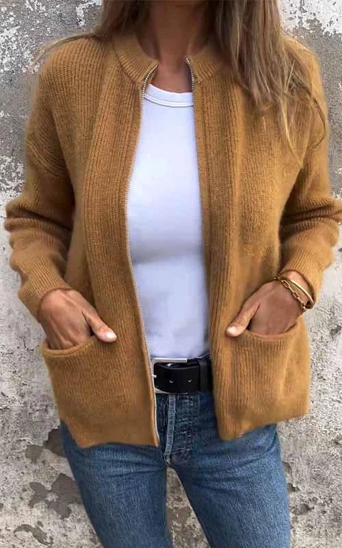Cammy | Zippered Cardigan