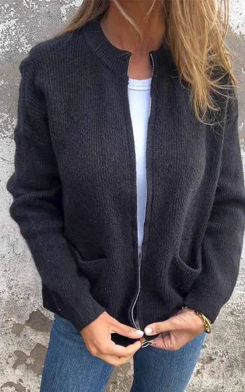 Cammy | Zippered Cardigan
