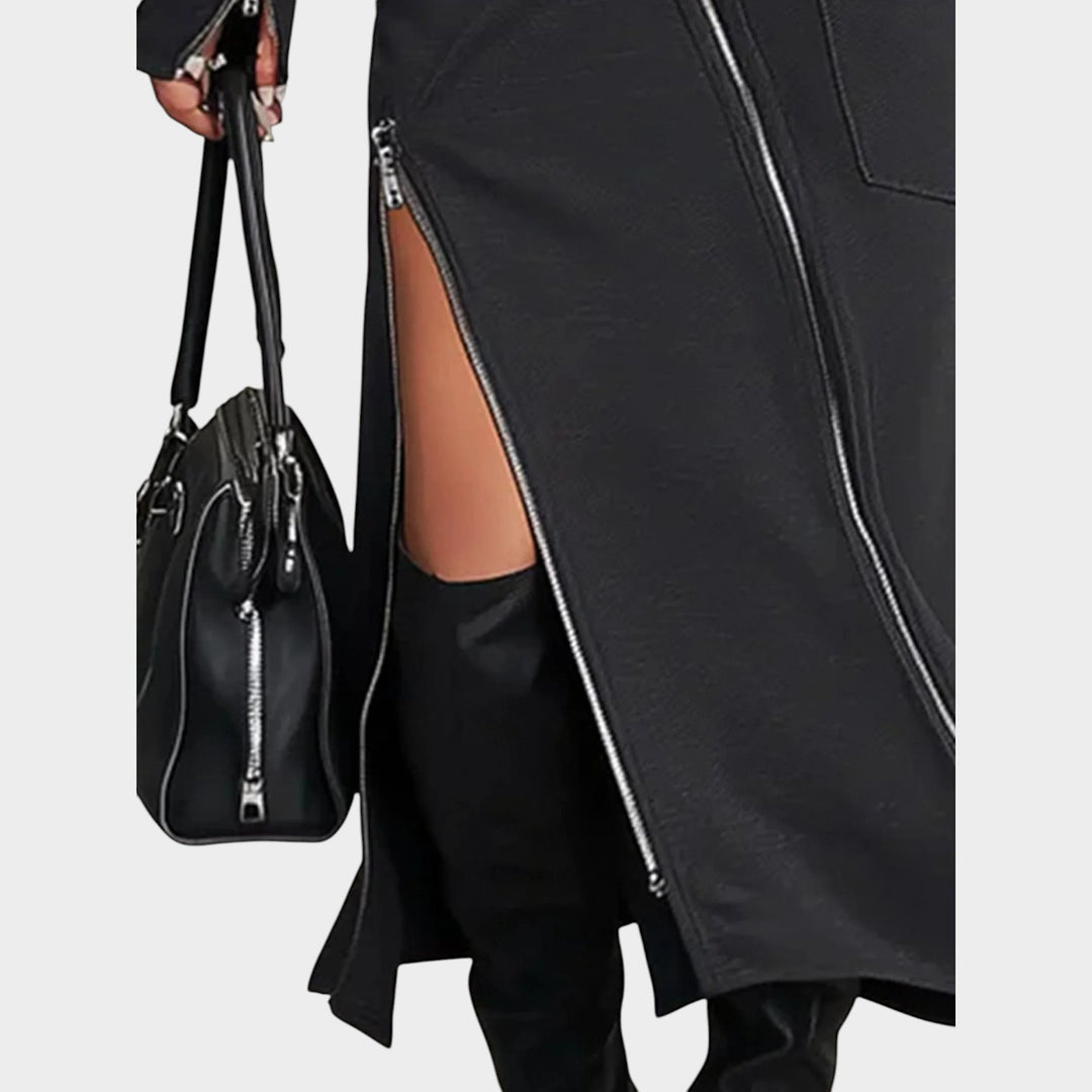 Modern Zip Detail Two-Piece Set