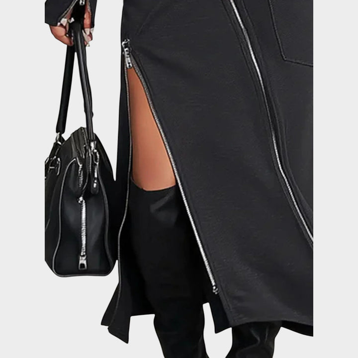 Modern Zip Detail Two-Piece Set