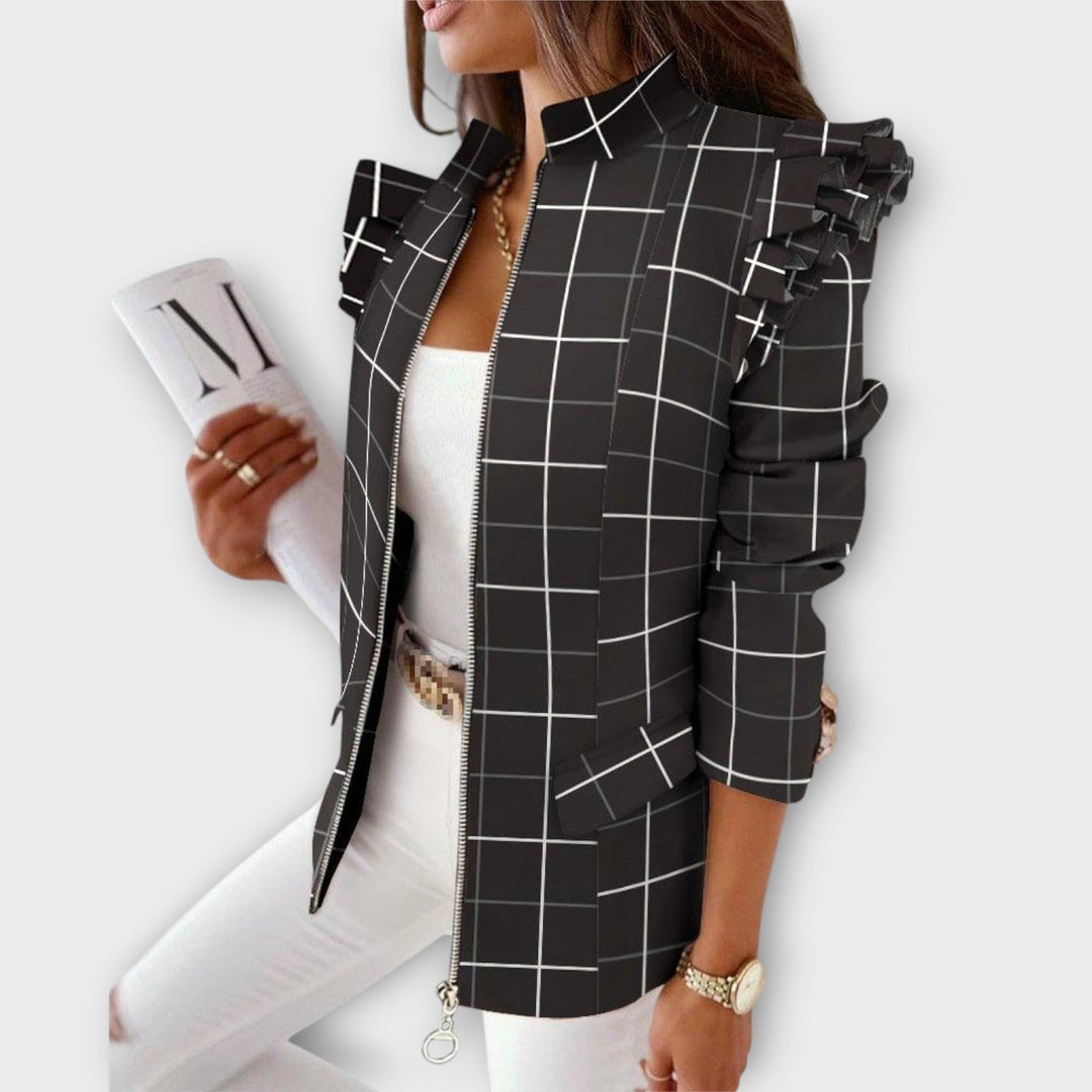 Bold Print Zip-Up Jacket