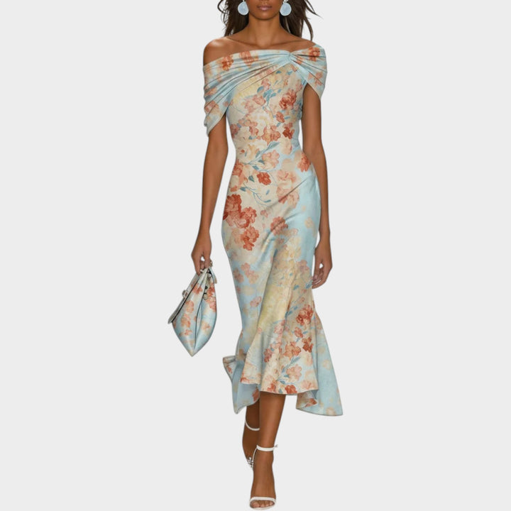Elegant Off-Shoulder Midi Dress