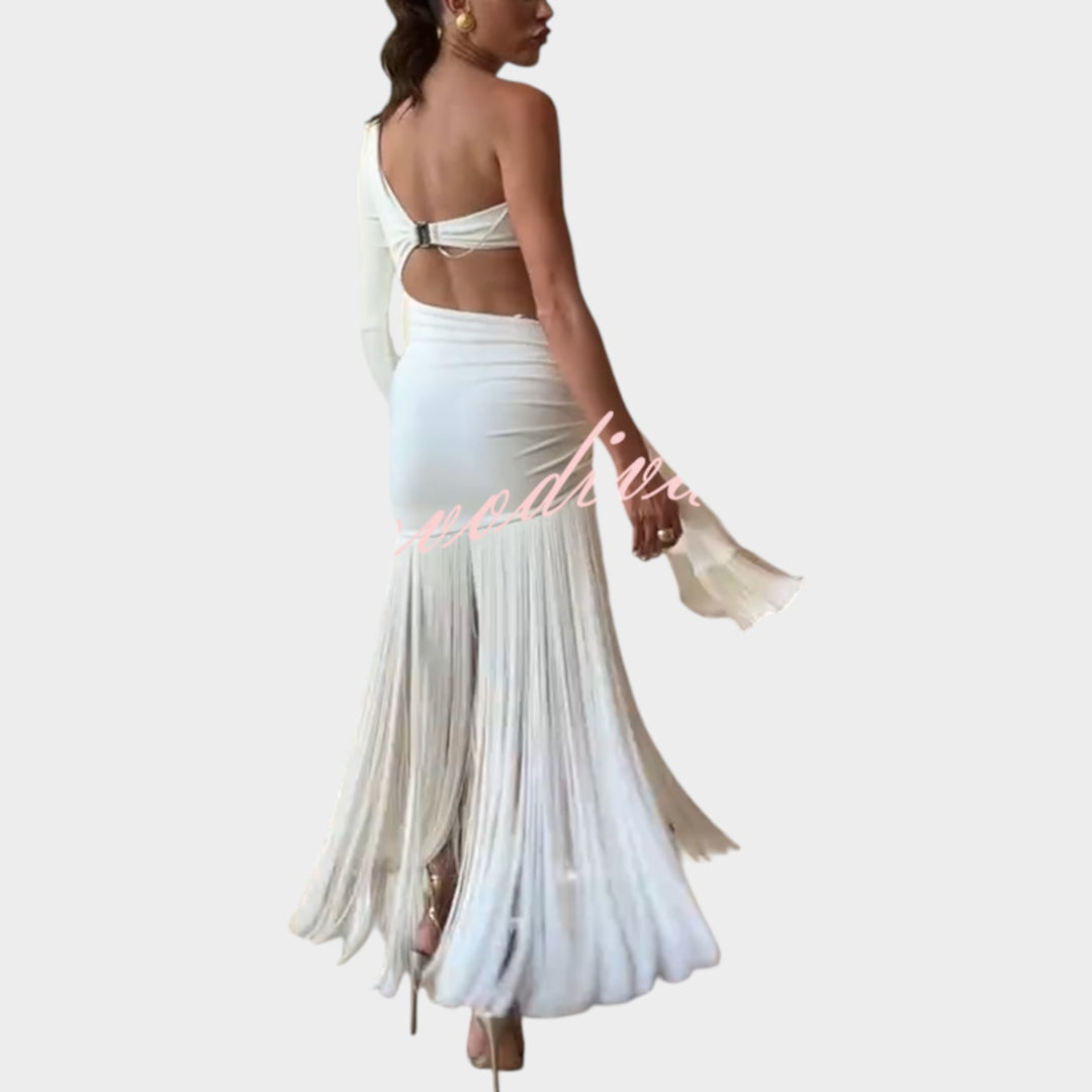 Riviera Fringe Evening Dress