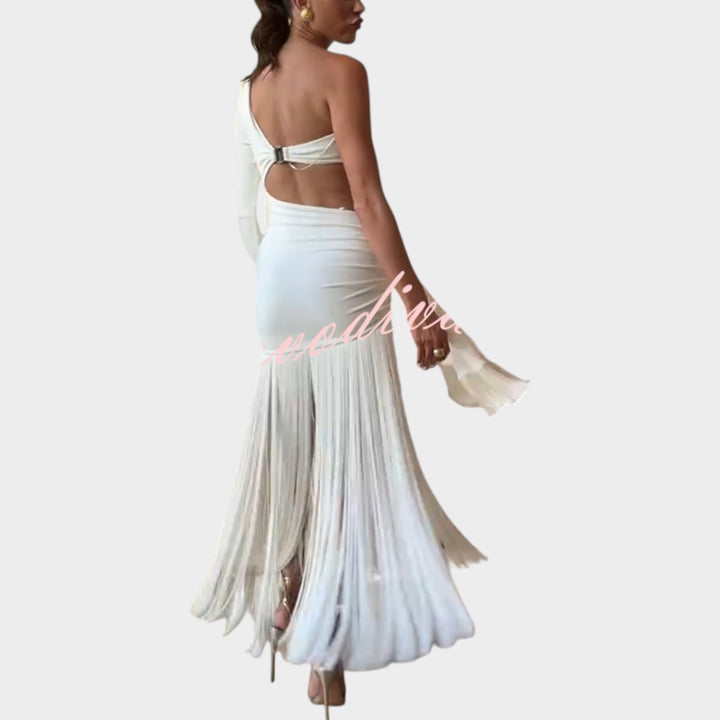 Riviera Fringe Evening Dress