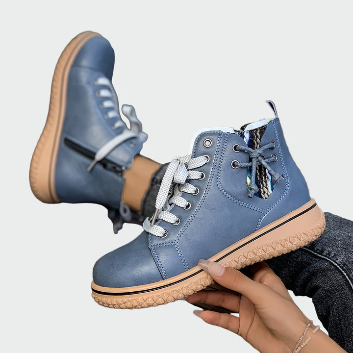 Leather Ankle Boots with Orthopedic Support