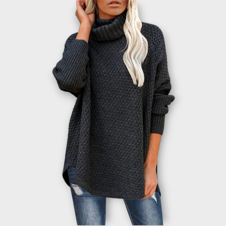 Warm and Chunky Knit Turtleneck Sweater