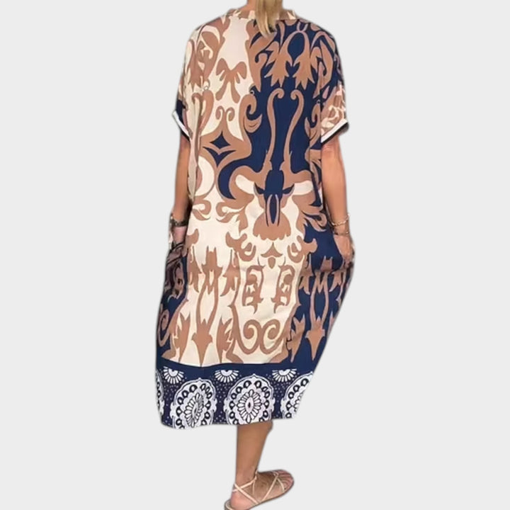 Boho Printed Relaxed Midi Dress