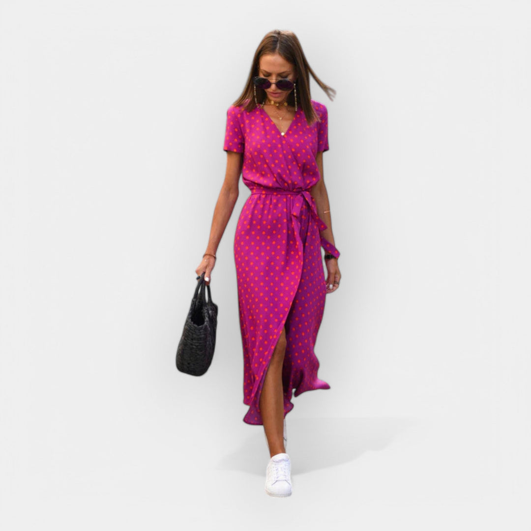 Effortless Wrap Midi Dress