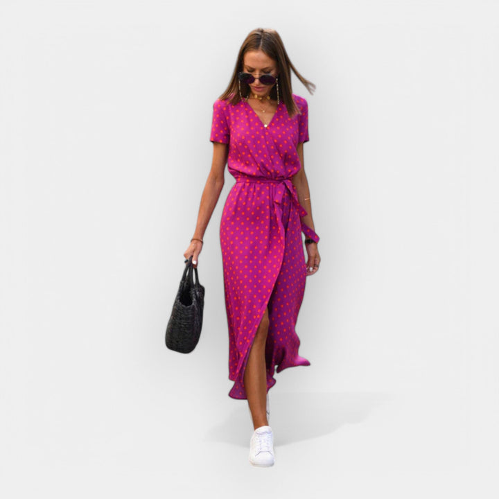 Effortless Wrap Midi Dress