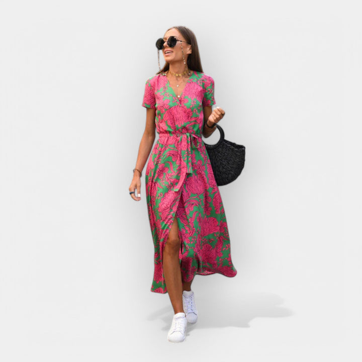 Effortless Wrap Midi Dress