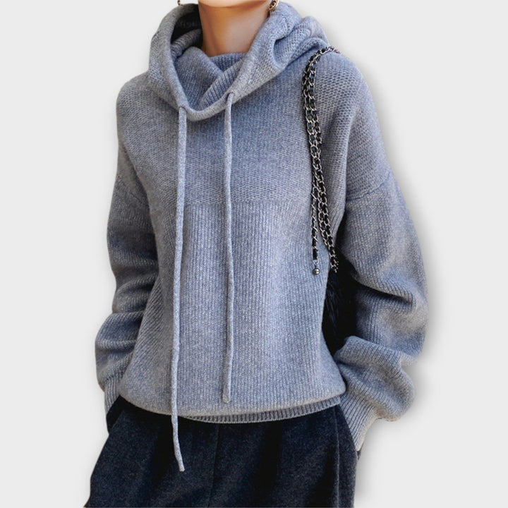 Comfortable Casual Turtleneck Sweater with Drawstring