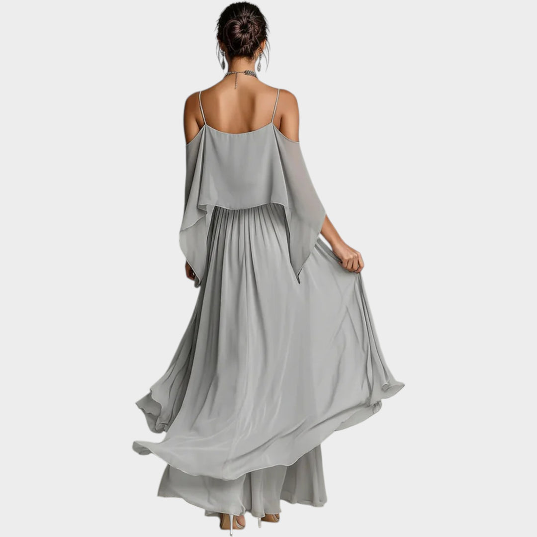 Luxe Drape Off-Shoulder Maxi Set