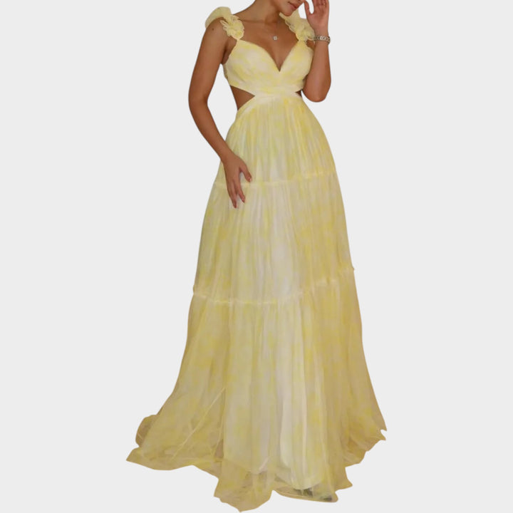 Romantic Cut-Out Maxi Dress