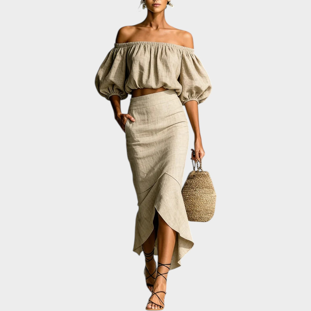 Chic Off-Shoulder Two-Piece Set