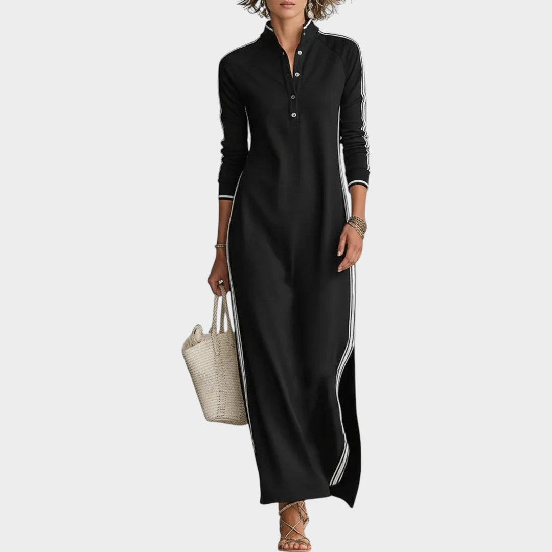 Sporty Chic Longline Shirt Dress