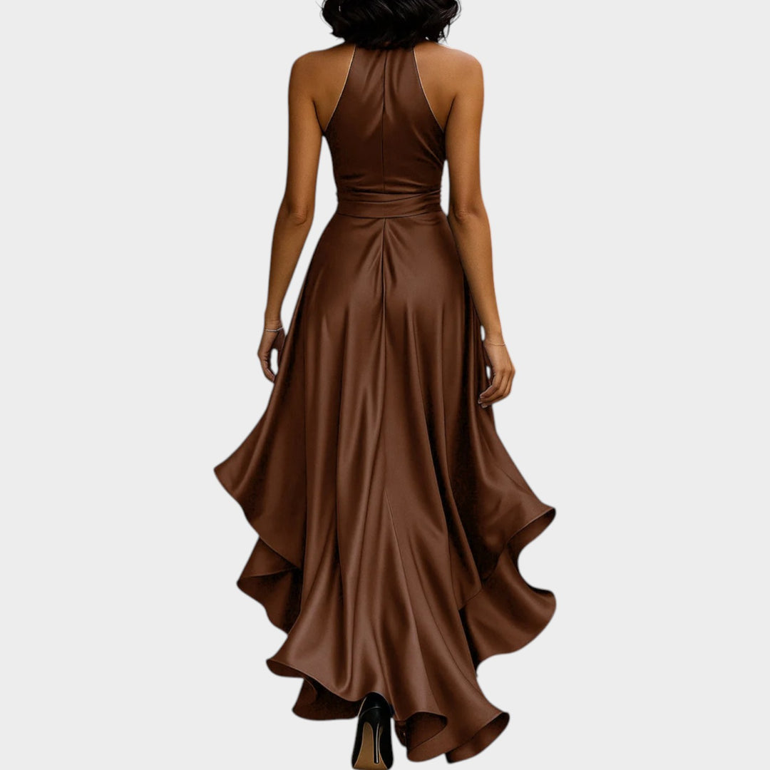 Halter Wrap Evening Gown