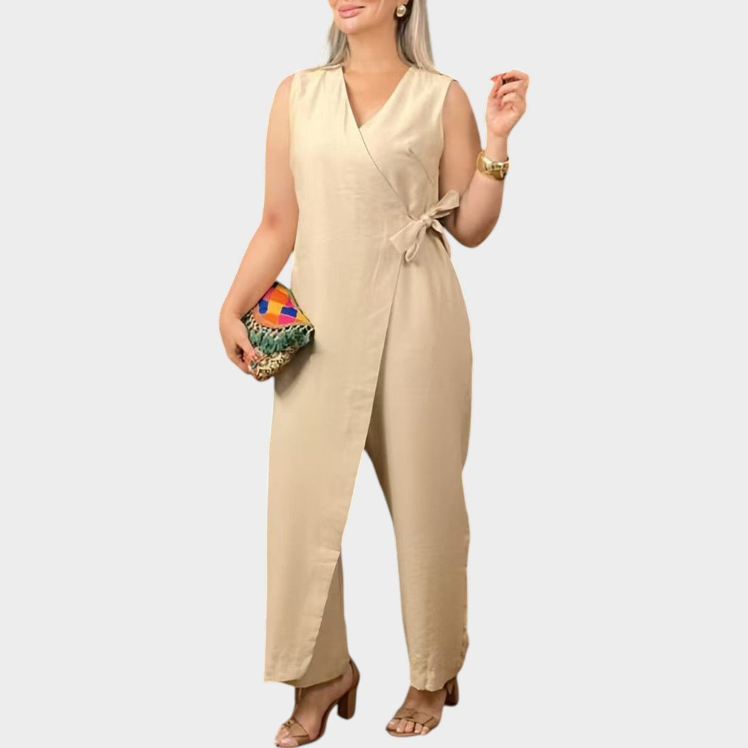 Sleeveless Wrap Jumpsuit