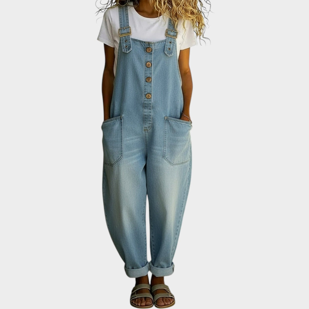 Relaxed Vintage Denim Overalls