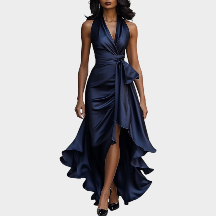 Halter Wrap Evening Gown