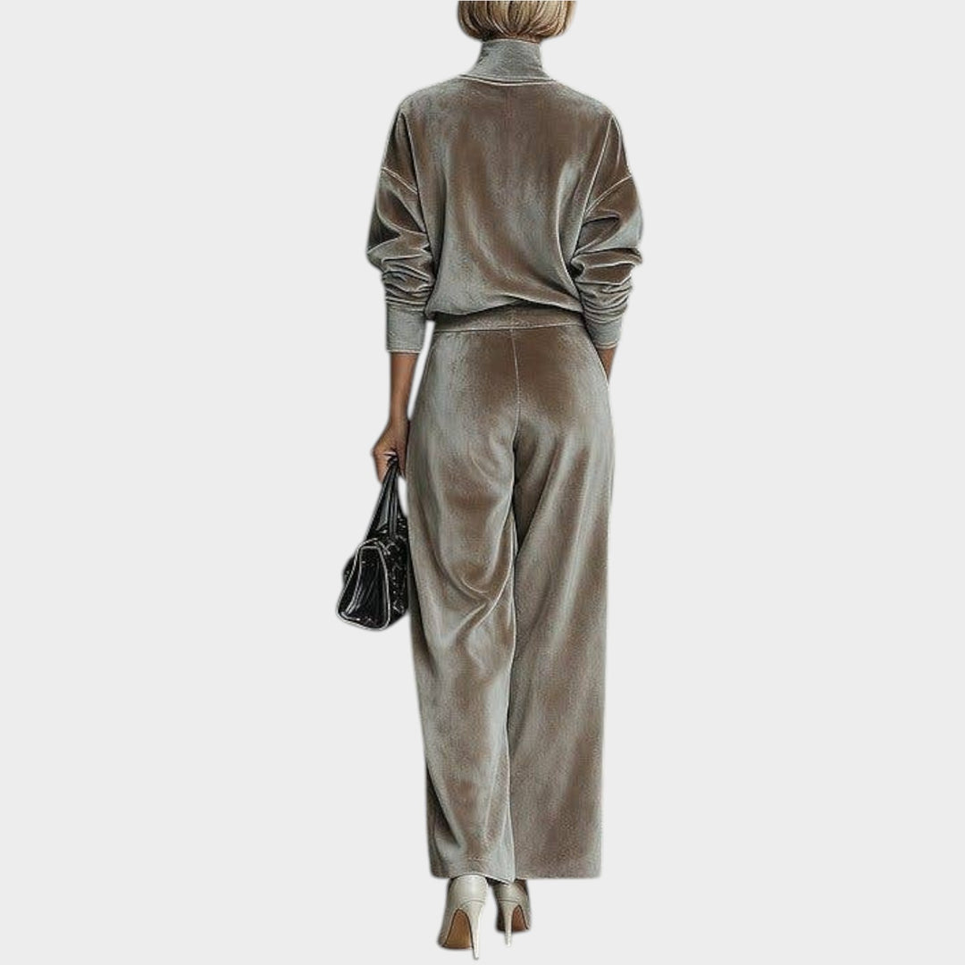 Velour Two Piece Lounge Set