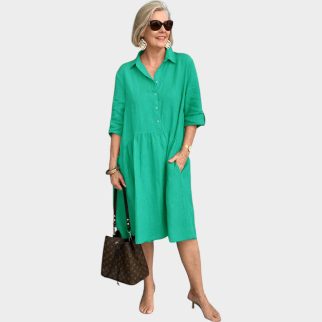 Chic Collared Midi Dress