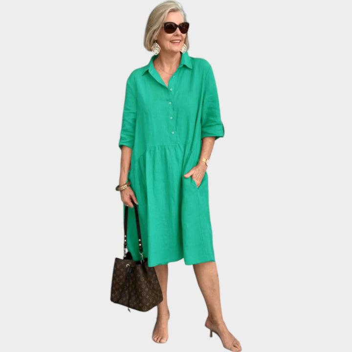 Chic Collared Midi Dress