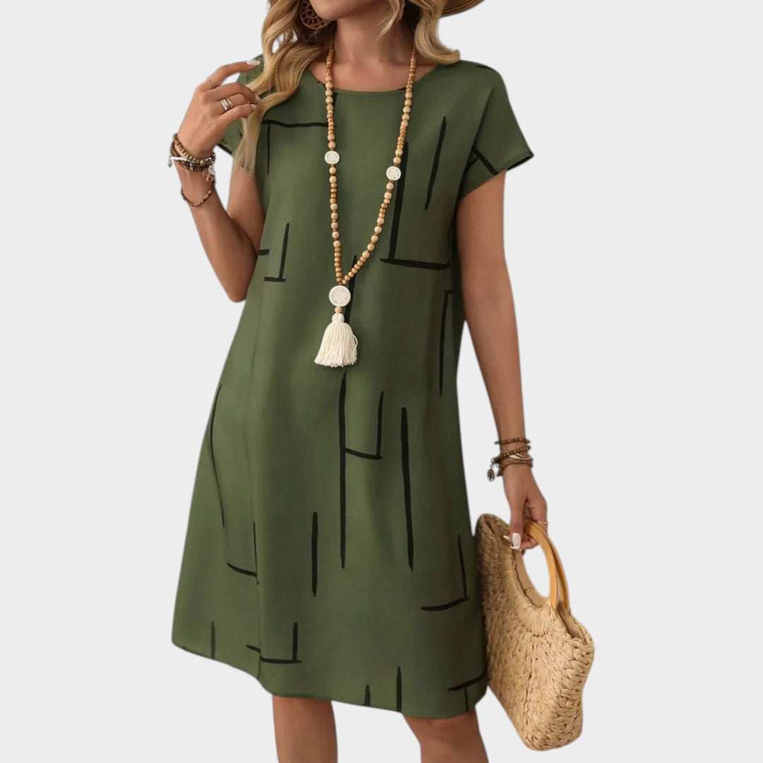 Modern Printed Relaxed Dress