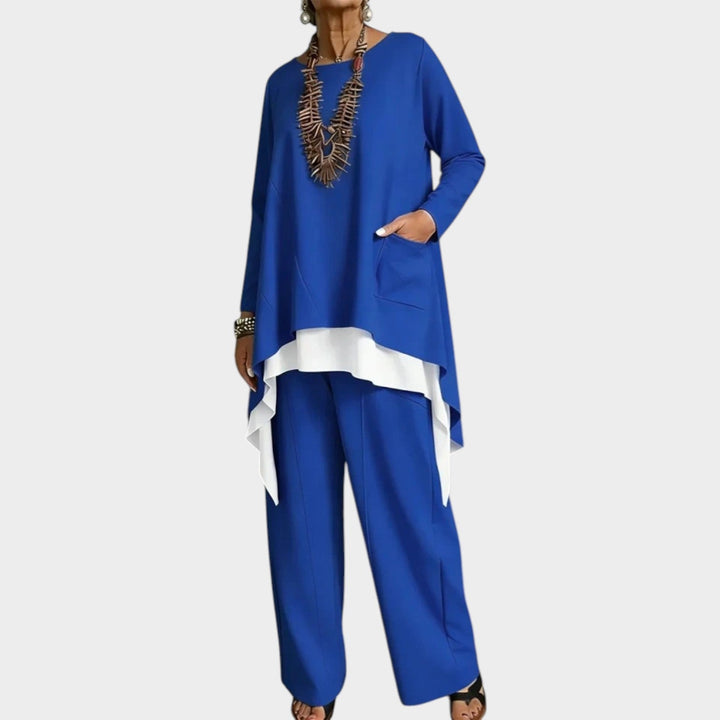 Minimal Layered Asymmetrical Two-Piece Set