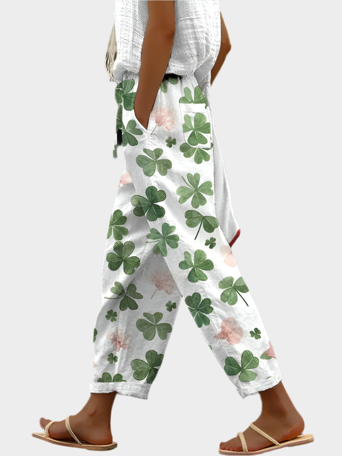 Relaxed Pants with Print