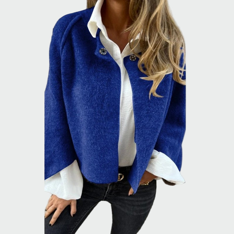 Flared Sleeve Short Wool Cardigan