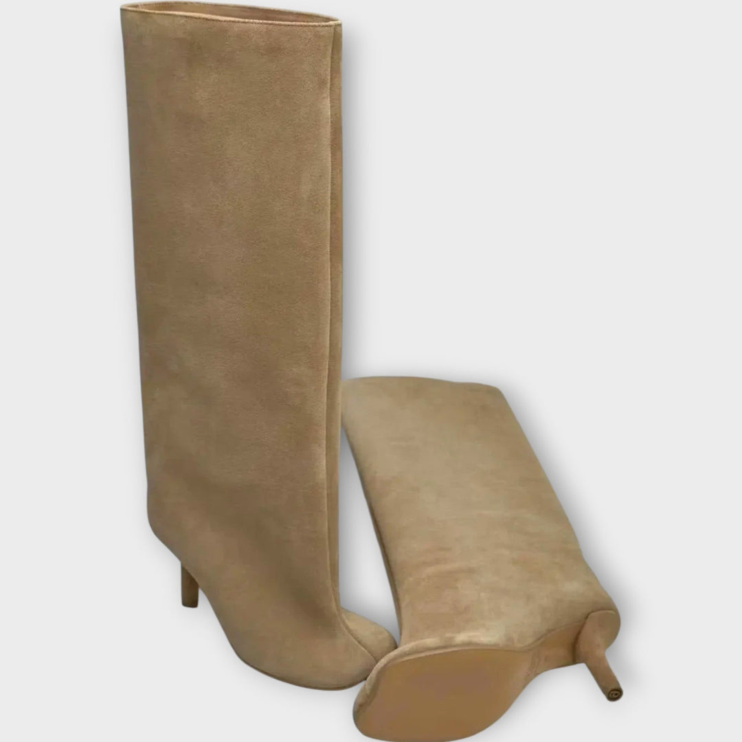 Suede Knee-High Boots by Mela