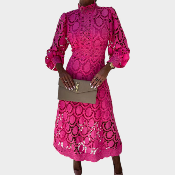 Elegant Lace Midi Dress