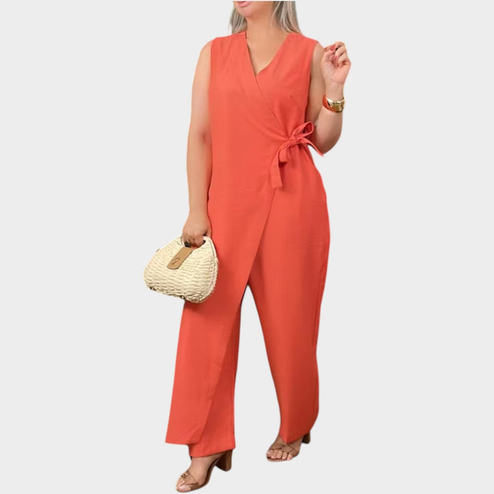 Sleeveless Wrap Jumpsuit