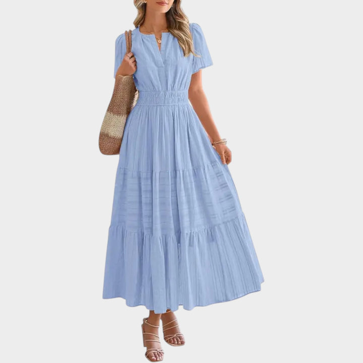 Smocked Waist Tiered Maxi Dress