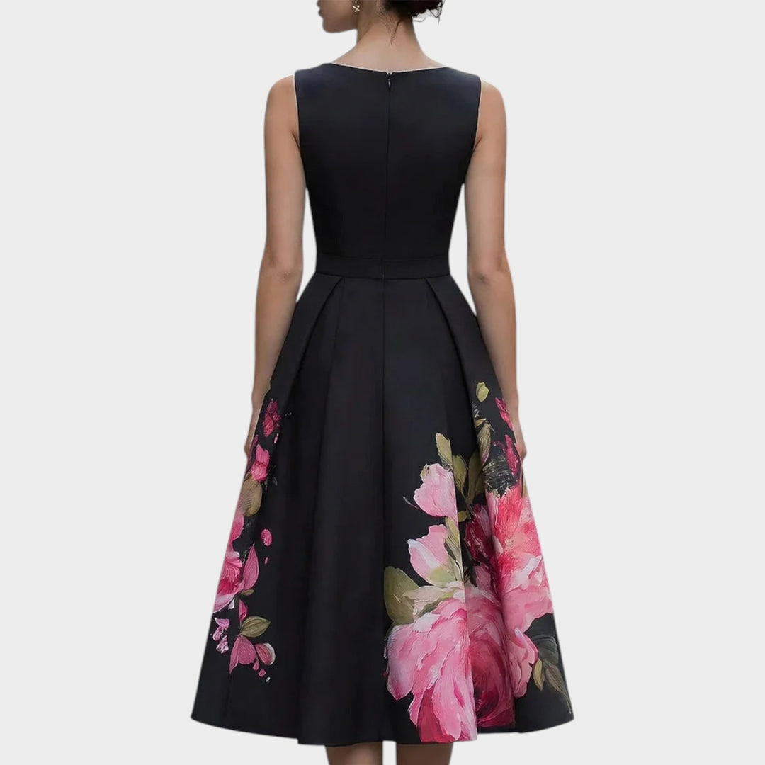 Elegant Floral Fit & Flare Dress